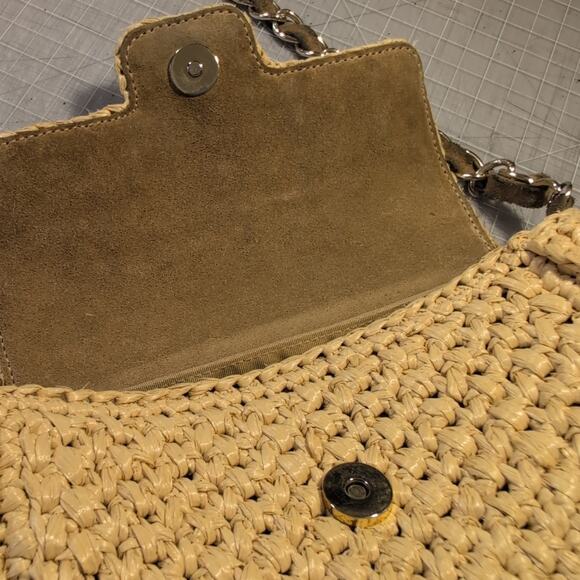 Caterina Bertini woven shoulder bag, magnetic closure, gold chain strap - Picture 7 of 13